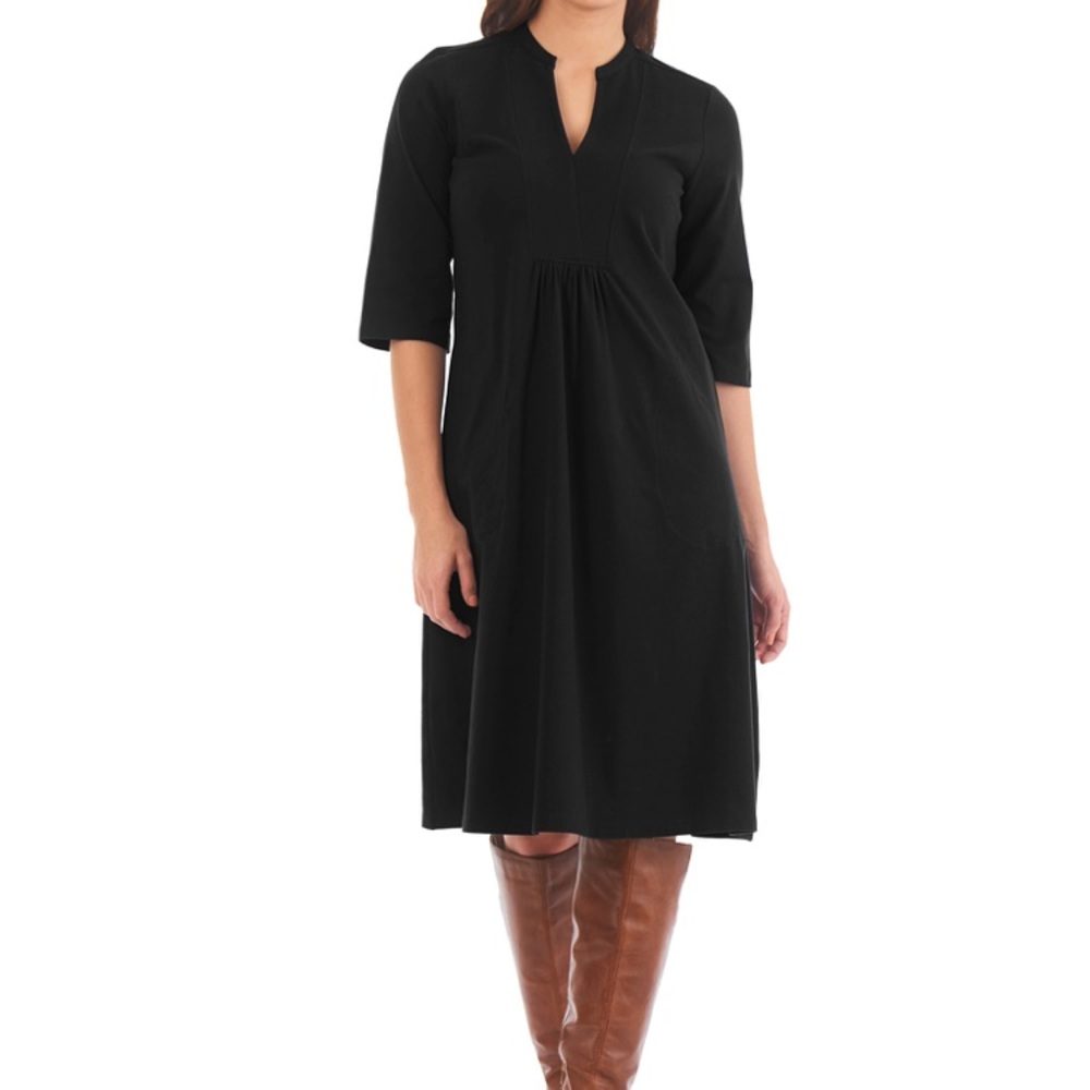 EShakti Split Neck Cotton Dress Style #CL 0052595